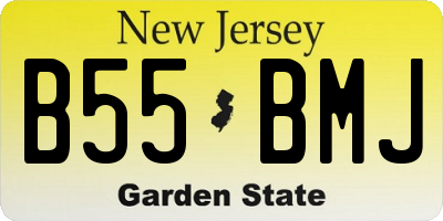 NJ license plate B55BMJ