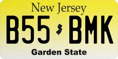 NJ license plate B55BMK