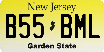 NJ license plate B55BML