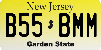 NJ license plate B55BMM