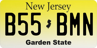 NJ license plate B55BMN