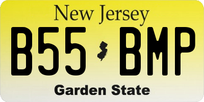 NJ license plate B55BMP