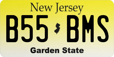 NJ license plate B55BMS