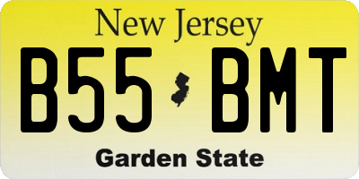 NJ license plate B55BMT