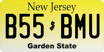 NJ license plate B55BMU