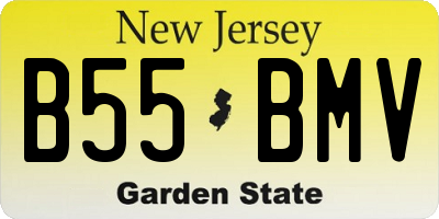 NJ license plate B55BMV
