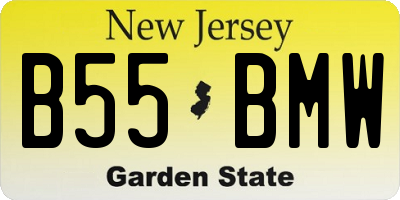 NJ license plate B55BMW