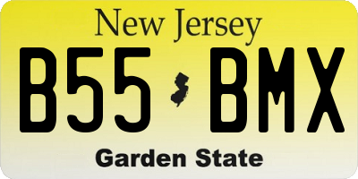 NJ license plate B55BMX