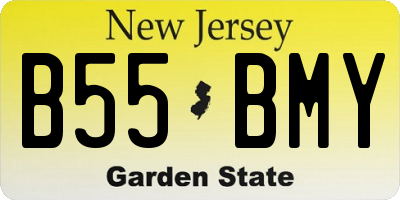 NJ license plate B55BMY