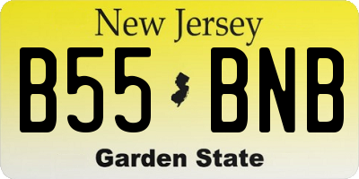 NJ license plate B55BNB
