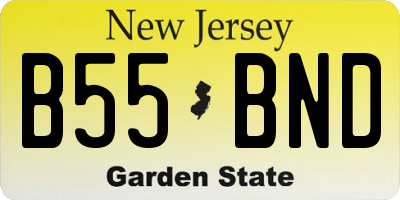 NJ license plate B55BND