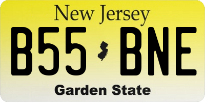 NJ license plate B55BNE