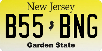 NJ license plate B55BNG