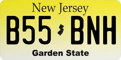 NJ license plate B55BNH