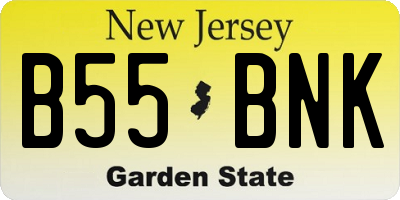 NJ license plate B55BNK
