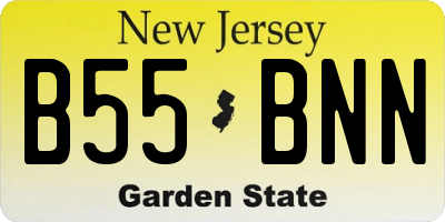 NJ license plate B55BNN