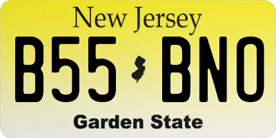 NJ license plate B55BNO