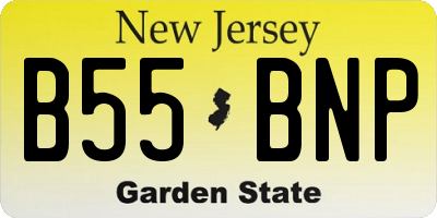 NJ license plate B55BNP