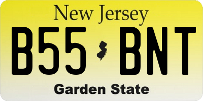 NJ license plate B55BNT