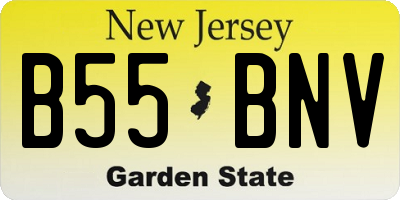NJ license plate B55BNV