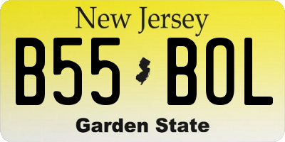 NJ license plate B55BOL