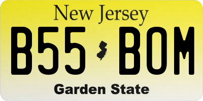 NJ license plate B55BOM