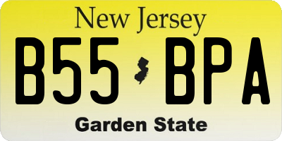NJ license plate B55BPA