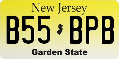 NJ license plate B55BPB