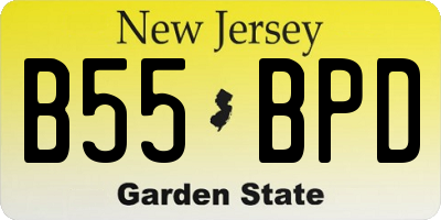 NJ license plate B55BPD