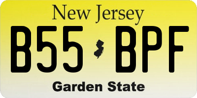 NJ license plate B55BPF