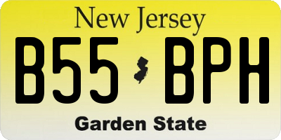 NJ license plate B55BPH