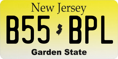 NJ license plate B55BPL