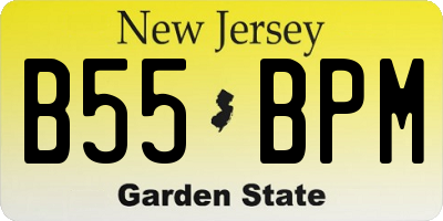 NJ license plate B55BPM