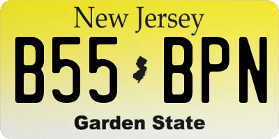 NJ license plate B55BPN