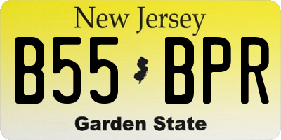 NJ license plate B55BPR