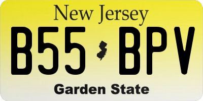 NJ license plate B55BPV