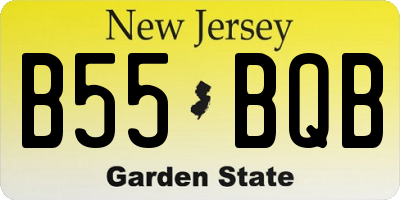 NJ license plate B55BQB
