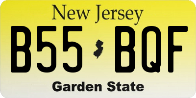 NJ license plate B55BQF