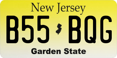 NJ license plate B55BQG
