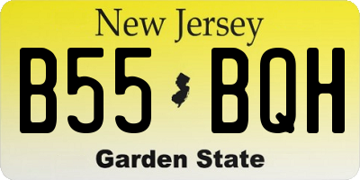 NJ license plate B55BQH
