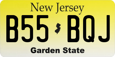 NJ license plate B55BQJ