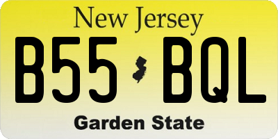 NJ license plate B55BQL