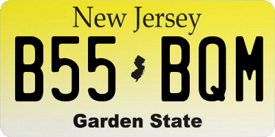NJ license plate B55BQM