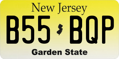 NJ license plate B55BQP