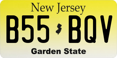NJ license plate B55BQV