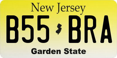 NJ license plate B55BRA