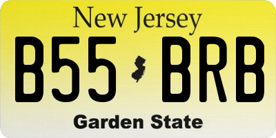 NJ license plate B55BRB