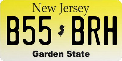 NJ license plate B55BRH