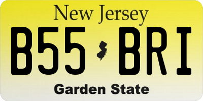 NJ license plate B55BRI
