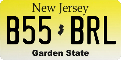NJ license plate B55BRL